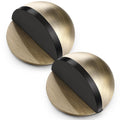 Morningro 2 Pcs Self Adhesive Door Stoppers, Stainless Steel Floor Door Stop Wall Protector, Half Dome Floor Gate Block For Livi