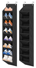 SLEEPING LAMB 2 Pack Narrow Over The Door Shoe Organizer with 8 Large Deep Pockets, Hanging Shoe Rack for Closet Door Storage fo