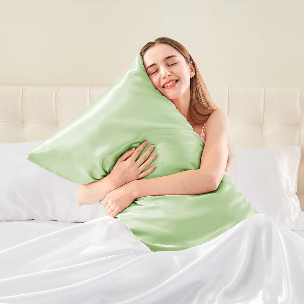 Bedelite Satin Silk Body Pillow Pillowcase For Hair And Skin, Premium And Silky Gleam Long Body Pillow Case Cover 20X54 With Env