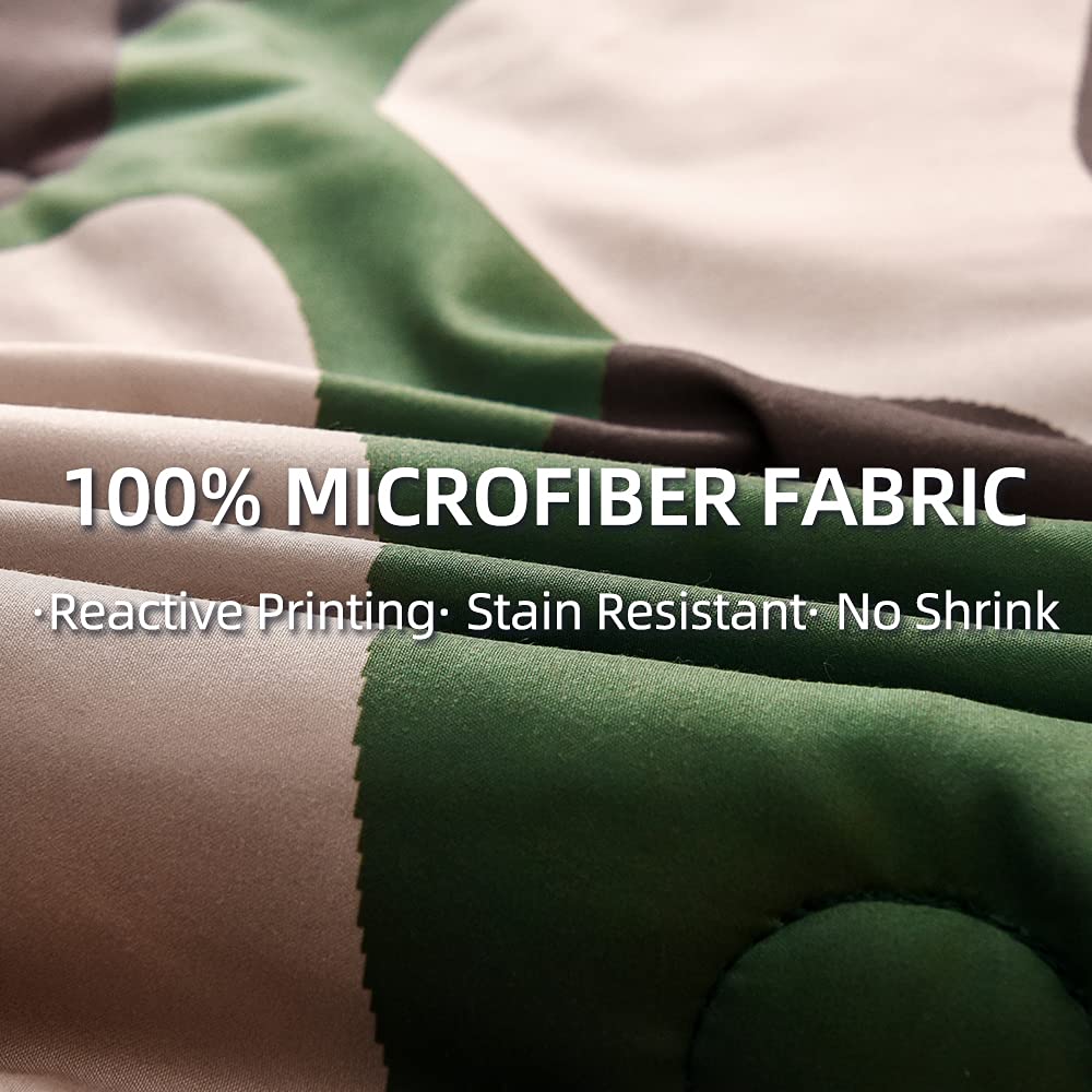 Meeting Story Army Green Camouflage Bedding Set, Camouflage Comforter Set, 3 Pcs One Comforter And Two Pillowcases, All Season S