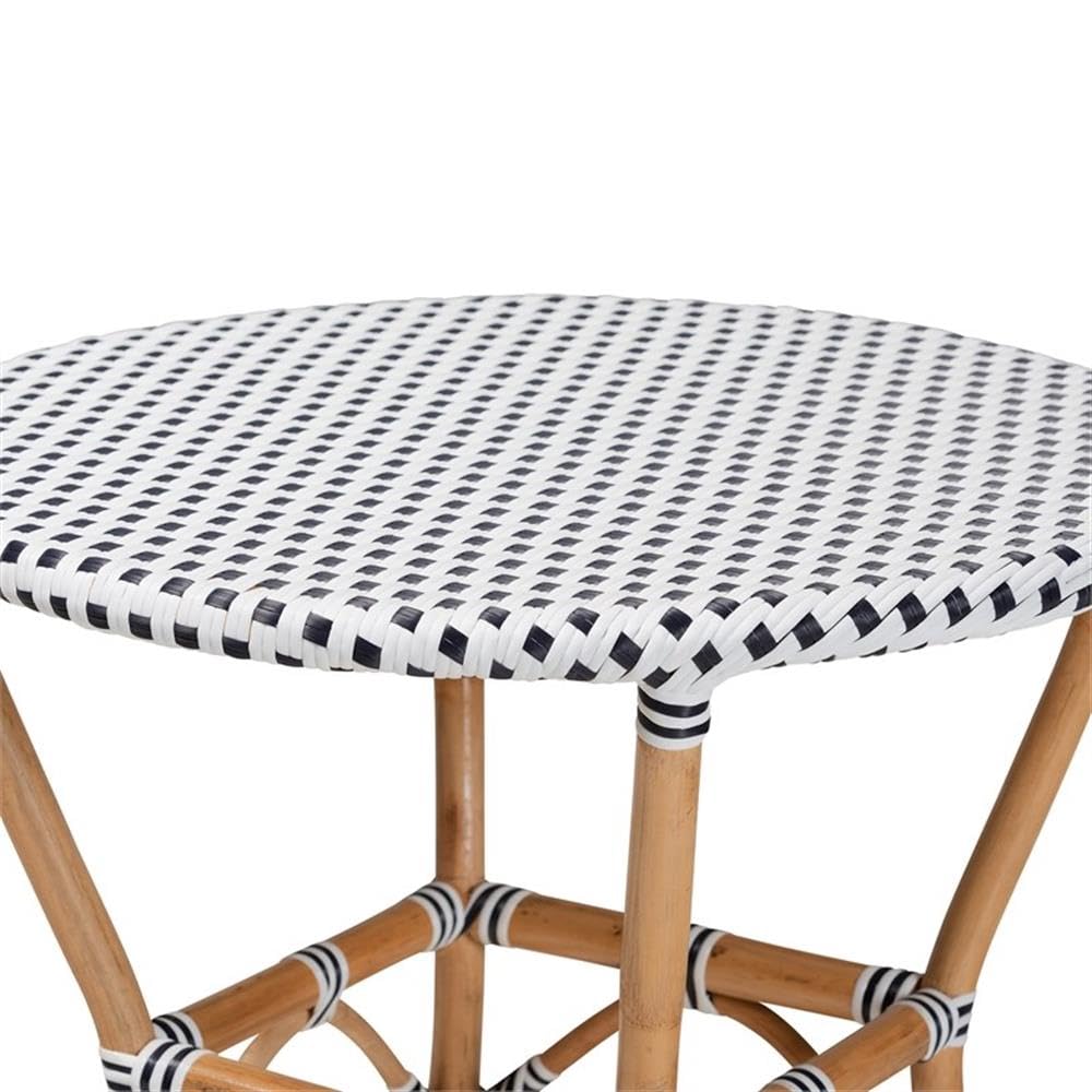 Baxton Studio French Provincial Dining Table with Black and White Finish