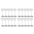 JZK 20 x Metal Heart Swirl Photo Memo Note Clip Holder Stand Wedding Name Place Card Holder for Wedding Or Other Occasions