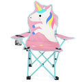 Kaboer Kids Outdoor Folding Lawn And Camping Chair With Cup Holder And Carrying Bag, Children'S Camping Chairs For Outdoor Beach Travel (Unicorn)