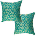 Pink Parrot Jacquard Cushion Cover 18X18 Inch Set Of 2 Pcs