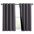 Nicetown 100% Blackout Blinds, Set Of 2, 46' X 45', Laundry Room Decor Window Treatment Curtains For Large Patio Sliding Door, Thermal Insulated Grey Curtains For Bedroom