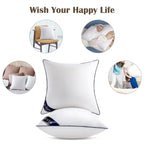 Siluvia Euro Pillow Inserts 26x26 Set of 2 Square Cotton White