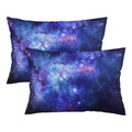 Galaxy Throw Pillow Cover Queen Size Set Of 2 Blue Purple Outer Space Nebula Universe Star Night Starry Sky Lumbar Pillow Case S