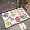 CHIRANSI Bath Mat Diatomaceous Earth Shower Mat 3D Visual Kitchen NonSlip Area Rug Super Absorbent Quick Drying Bathroom Floor 