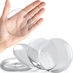 Strongest Wall Door Handle Stopper 3.15' Set 4 Pieces Of Clear Rubber Door Knob, Round Wall Shield Cushion. Quiet Wall Protecto