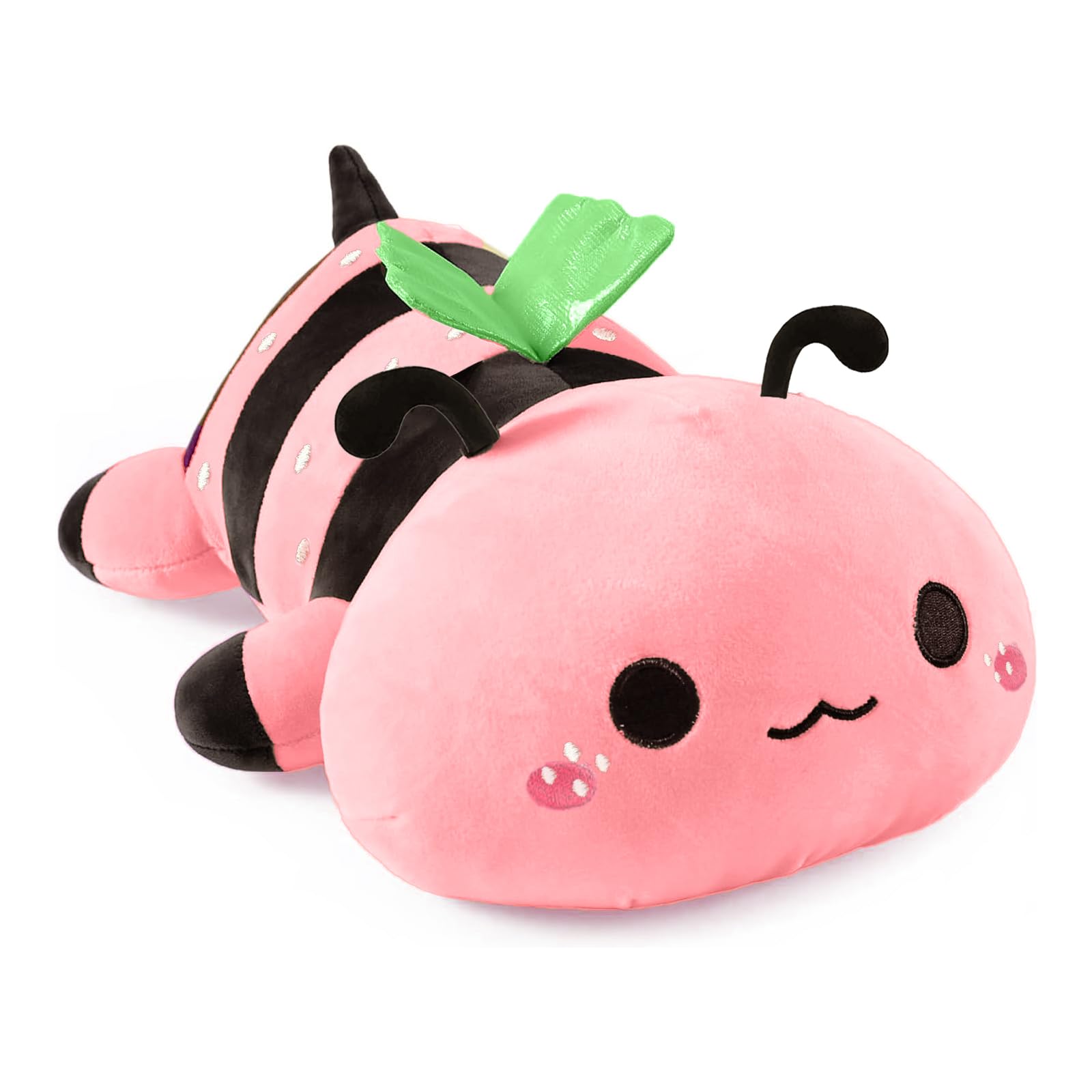 Onsoyours Cute Bee Plushie, Soft Bee Stuffed Animal Strawberry Bee Plush Pillow For Kids (Strawberry Bee, 13')