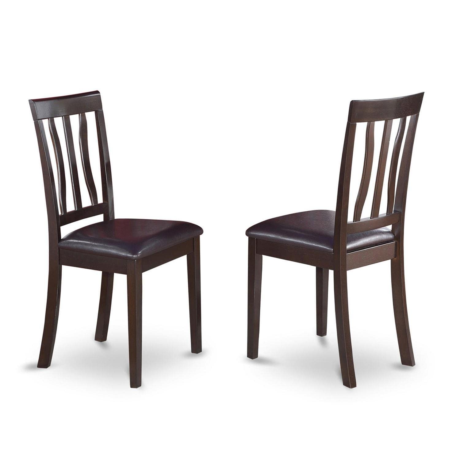 East West Furniture Hartland 3-Piece Wooden Dining Set in Cappuccino