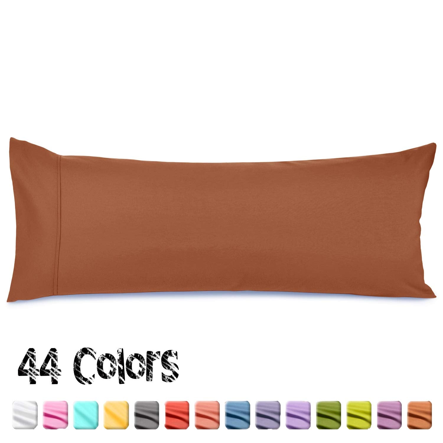 Nestl Body Pillow Cover - Soft Body Pillow Pillowcase - Lightweight Orange Rust Pillowcase - Microfiber Body Pillow Case Cover - 20X54 Inches - Envelope Closure