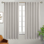 Bgment Rod Pocket And Back Tab Blackout Curtains For Bedroom - Thermal Insulated Room Darkening Curtains For Living Room, 2 Window Curtain Panels (52 X 63 Inch, Natural Camel)