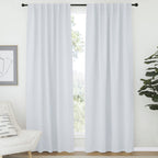 Nicetown Living Room Darkening Curtain Drapes - (Cloud Grey) W52 X L84, Set Of 2, Room Darkening Window Treatment Drapery Panels
