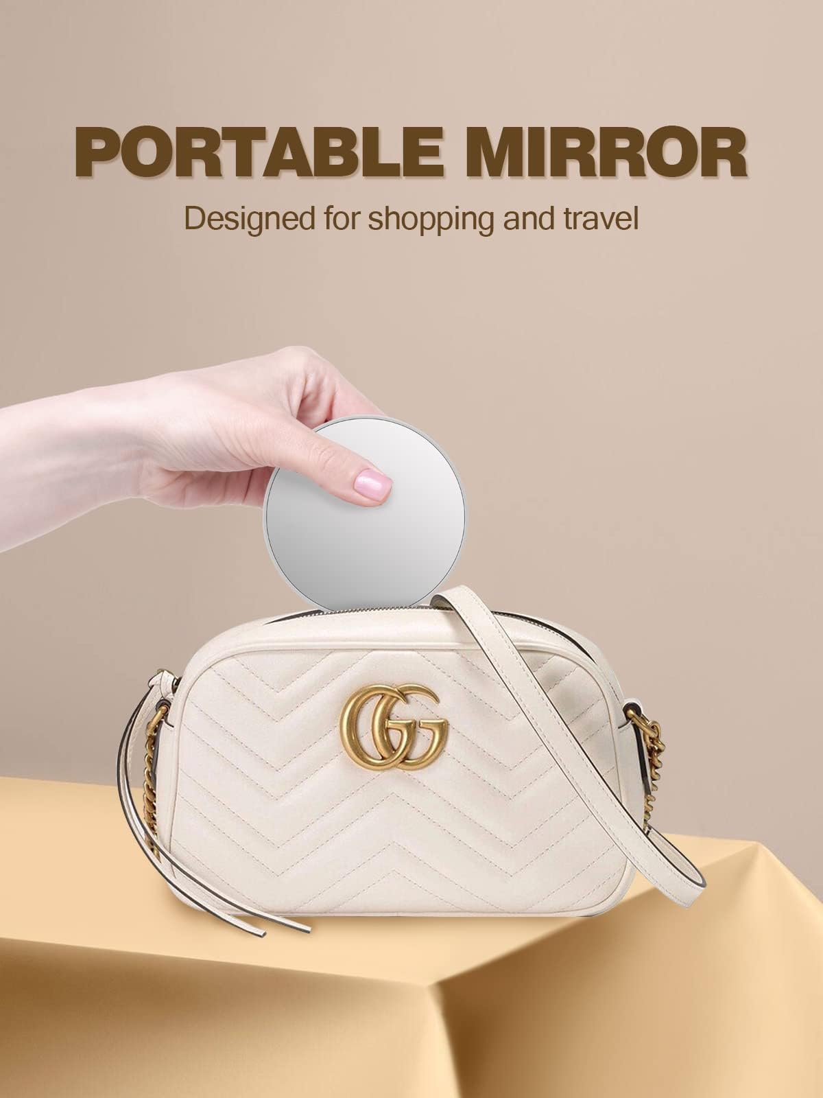 Macaki 10X Magnifying Mirror With 2 Suction Cups, 3.5 Inches Magnified Makeup Mirror And Slant Tweezers,Grey,1Pc