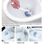 Marbarsse Bathroom Toilet Bowl Brush And Holder, Curved Design Toilet Brush For Deep Cleaning Under Rim, Best Toilet Brush Set,
