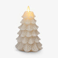 Luminara Christmas Tree Flameless Candle Glitter and Snow Finish Moving Flame Effect LED Candle, Timer, Remote Ready, Holiday De