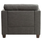 Acme Laurissa Track Arm Chair with Nailhead Trim in Light Charcoal Linen