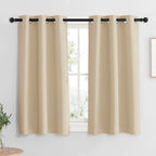 Ryb Home Blackout Curtains For Bedroom, Room Darkening Privcay Farmhouse Window Treatment For Cafe Closet Basement, W37 X L45 In