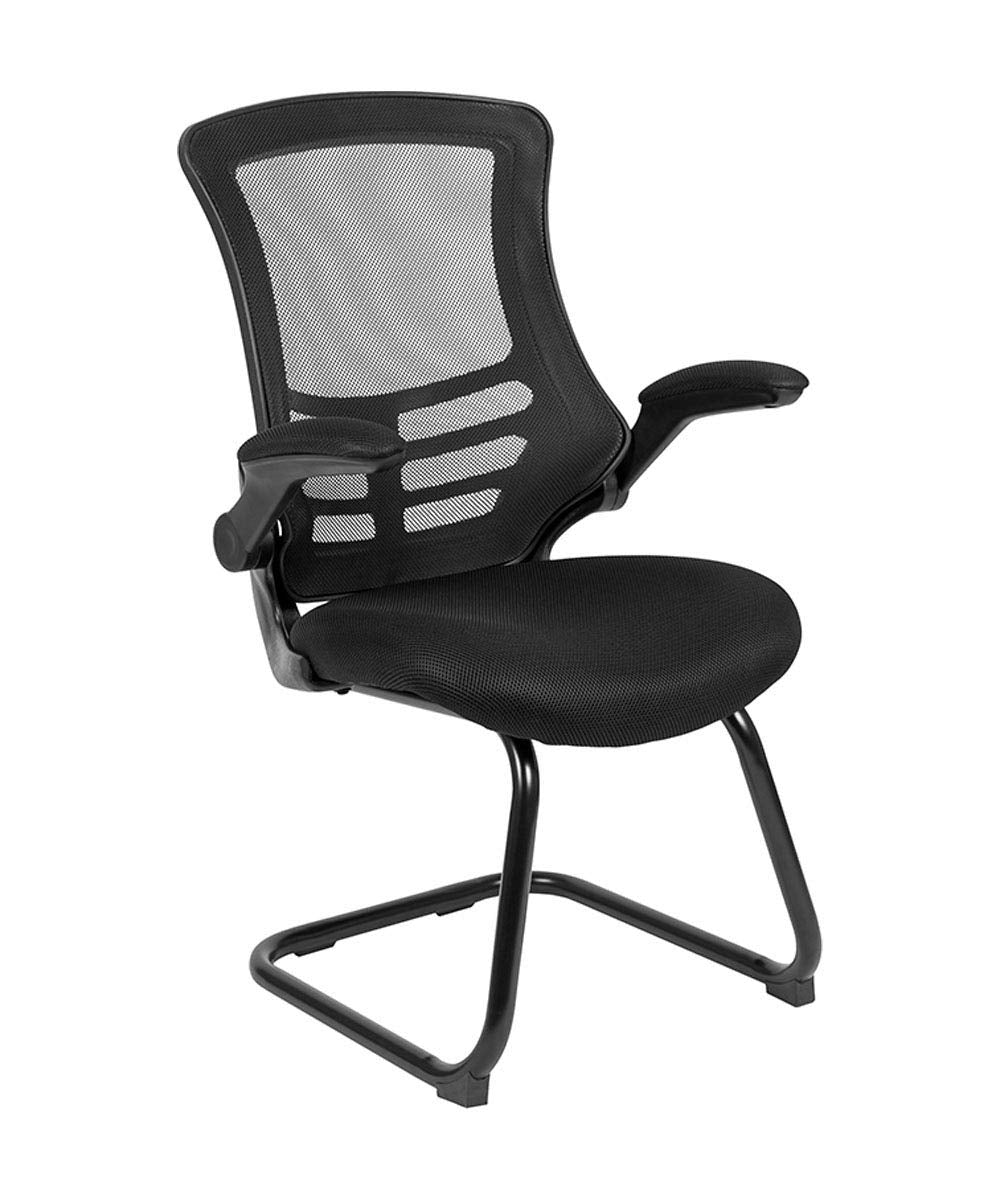 Flash Furniture Kale Mesh Sled Base Side Reception Chair - Thumbnail 2