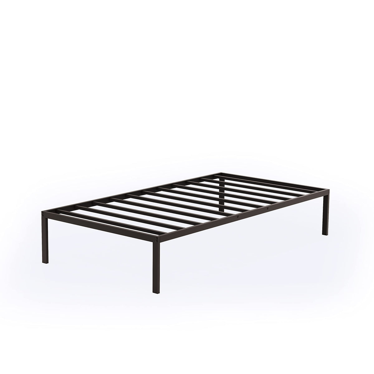 East West Furniture NWTBBLK Norwich Modern Bed Frame with 4 Hardwood Legs - Magnificent Bed in Powder Coating Black Color