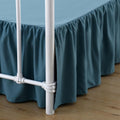 Xuan Dian Bed Skirt Queen Size Ruffled Bed Skirt With Split Corners, 18 Inch Drop Dust Ruffle Bed Skirt With Platform, Teal Blue