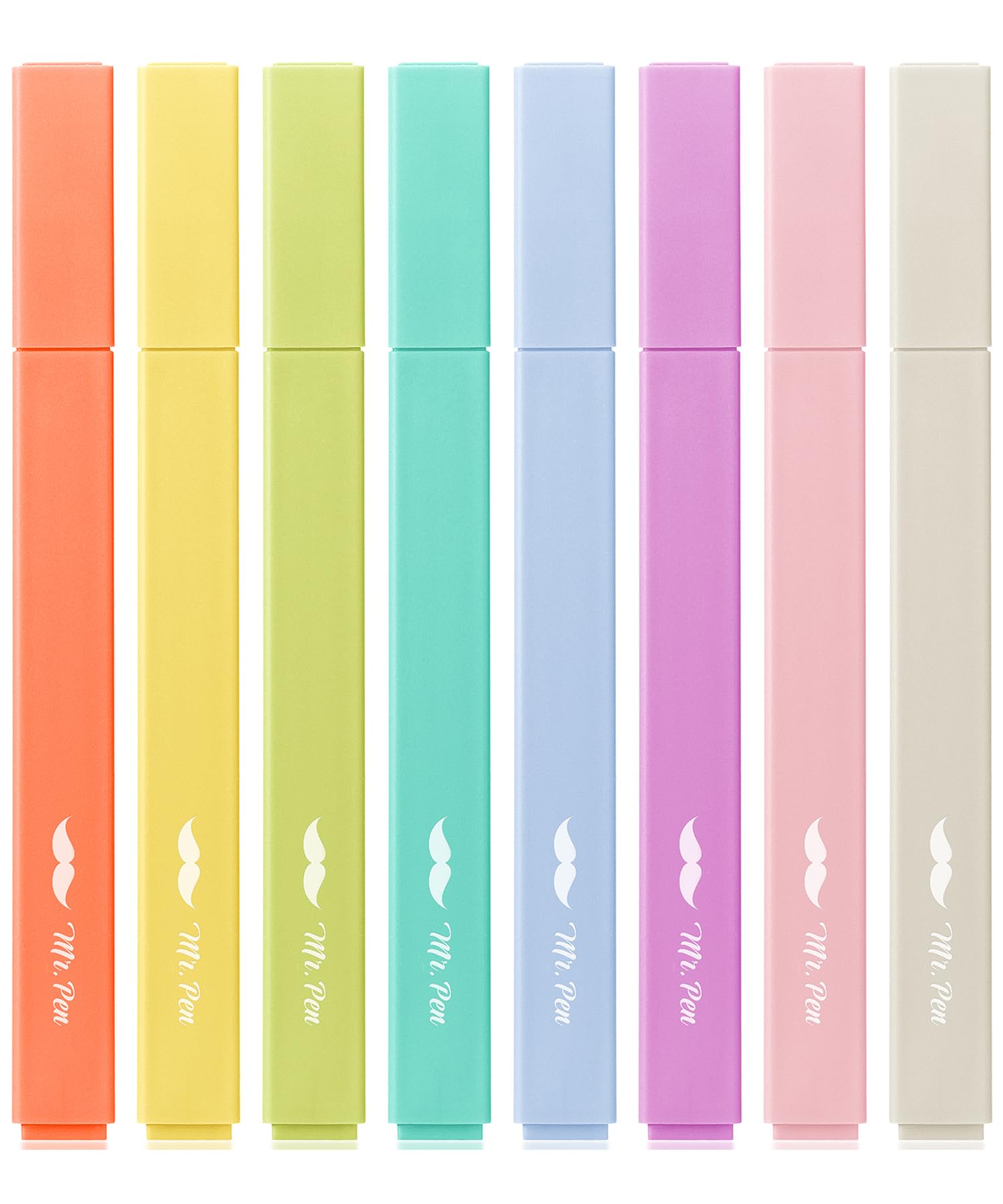 Mr. Pen- Aesthetic Highlighters, 8 Pack, Chisel Tip, Retro Colors, Cute Highlighters Assorted Colors, Cute Markers