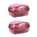 Dearjana Transparent Plastic Soap Case Holder Portable Clear Soap Container Box for Home Kitchen, Large Size, Pack of 2 (Style 2