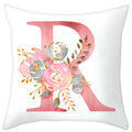 Eanpet Throw Pillow Covers Alphabet Decorative Pillow Cases Abc Letter Flowers Cushion Covers 18 X 18 Inch Square Pillow Protect