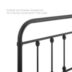 Modway MOD-6155-BLK Sage King Metal Headboard, Black