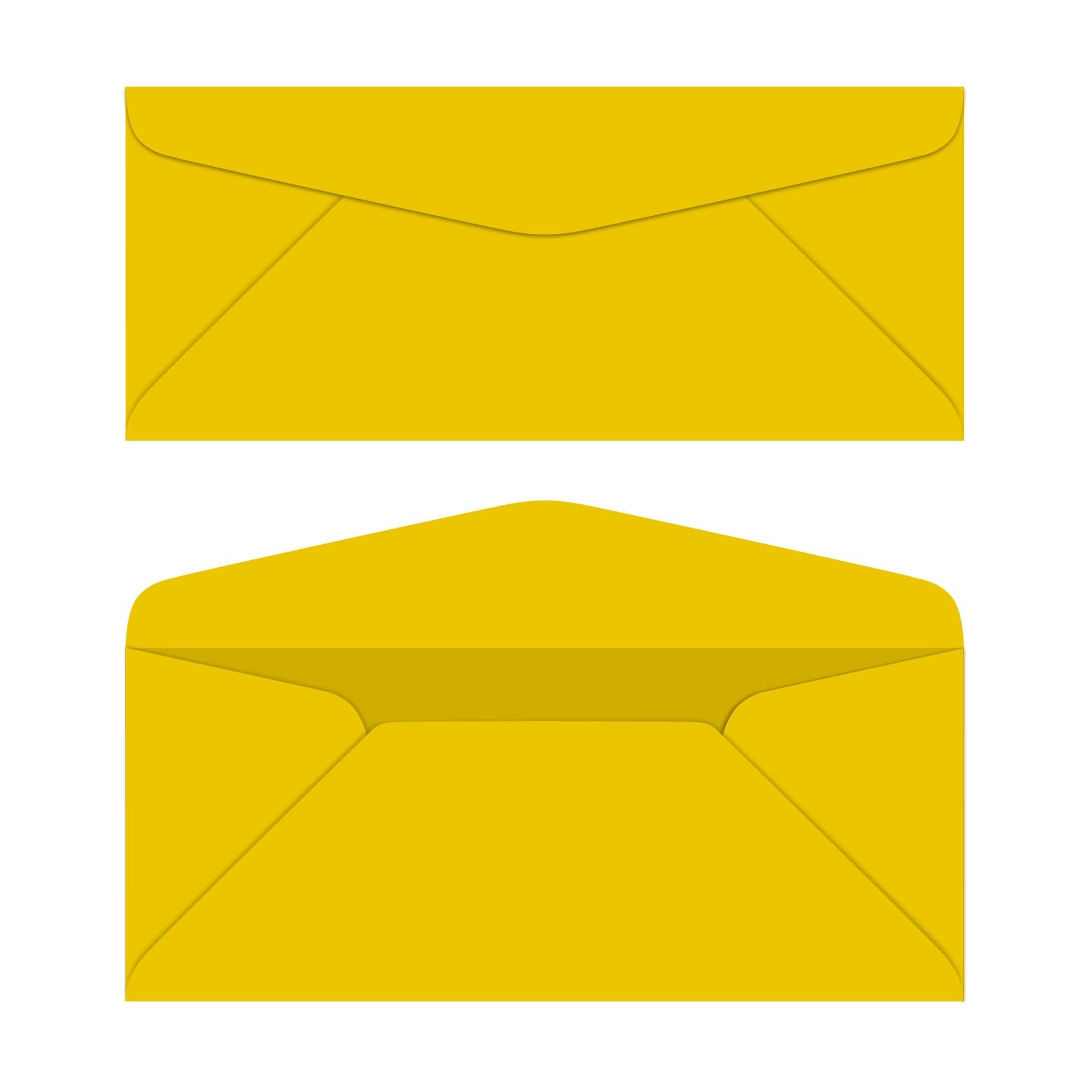 Sunburst Yellow #10 Business Color Mailing Envelopes | 4 1/8 X 9  Inches | 24Lb Bond Bright Color Paper (90 Gsm) | 50 Envelopes