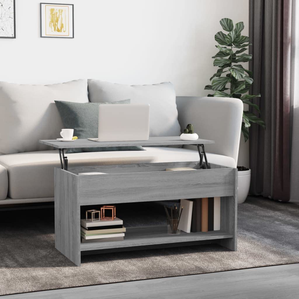 Vidaxl Coffee Table Gray Sonoma 40.2&quot;X19.7&quot;X20.7&quot; Engineered Wood