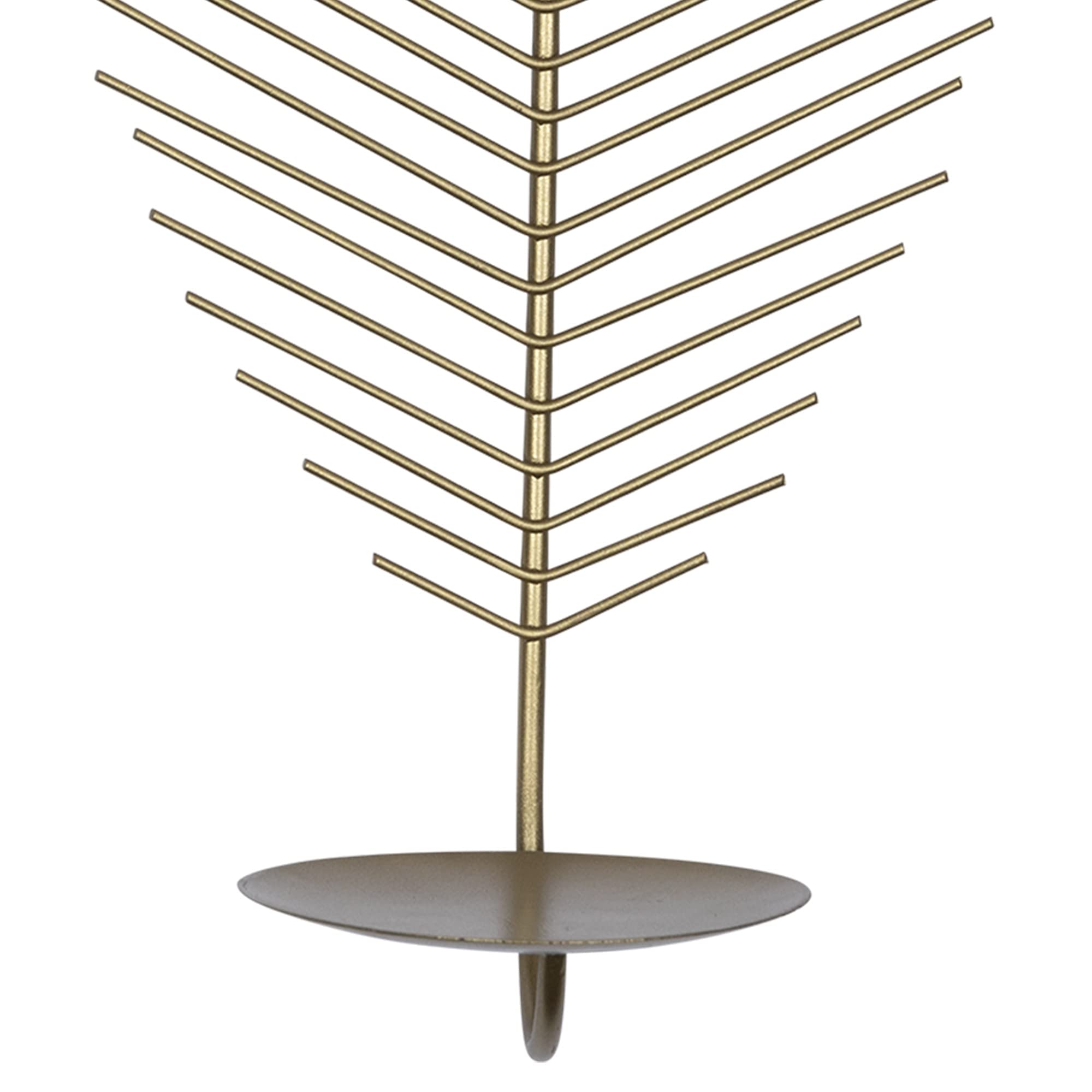 HomeRoots 100% Metal Petite Leaf Shaped Matte Gold Wall Sconce