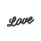 HomeRoots 3' Black Cast Iron Love Hand Painted Sculpture