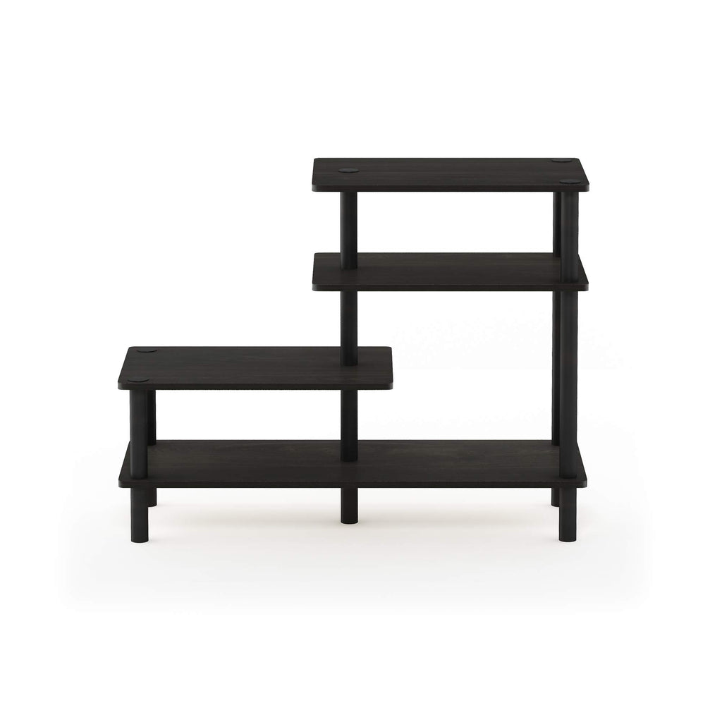 Furinno Turn-N-Tube 3-Tier Side Display Rack, Espresso/Black
