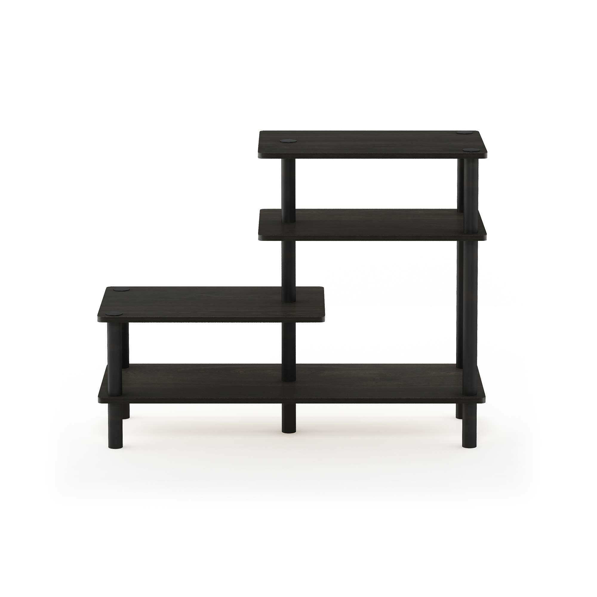 Furinno Turn-N-Tube 3-Tier Side Display Rack, Espresso/Black