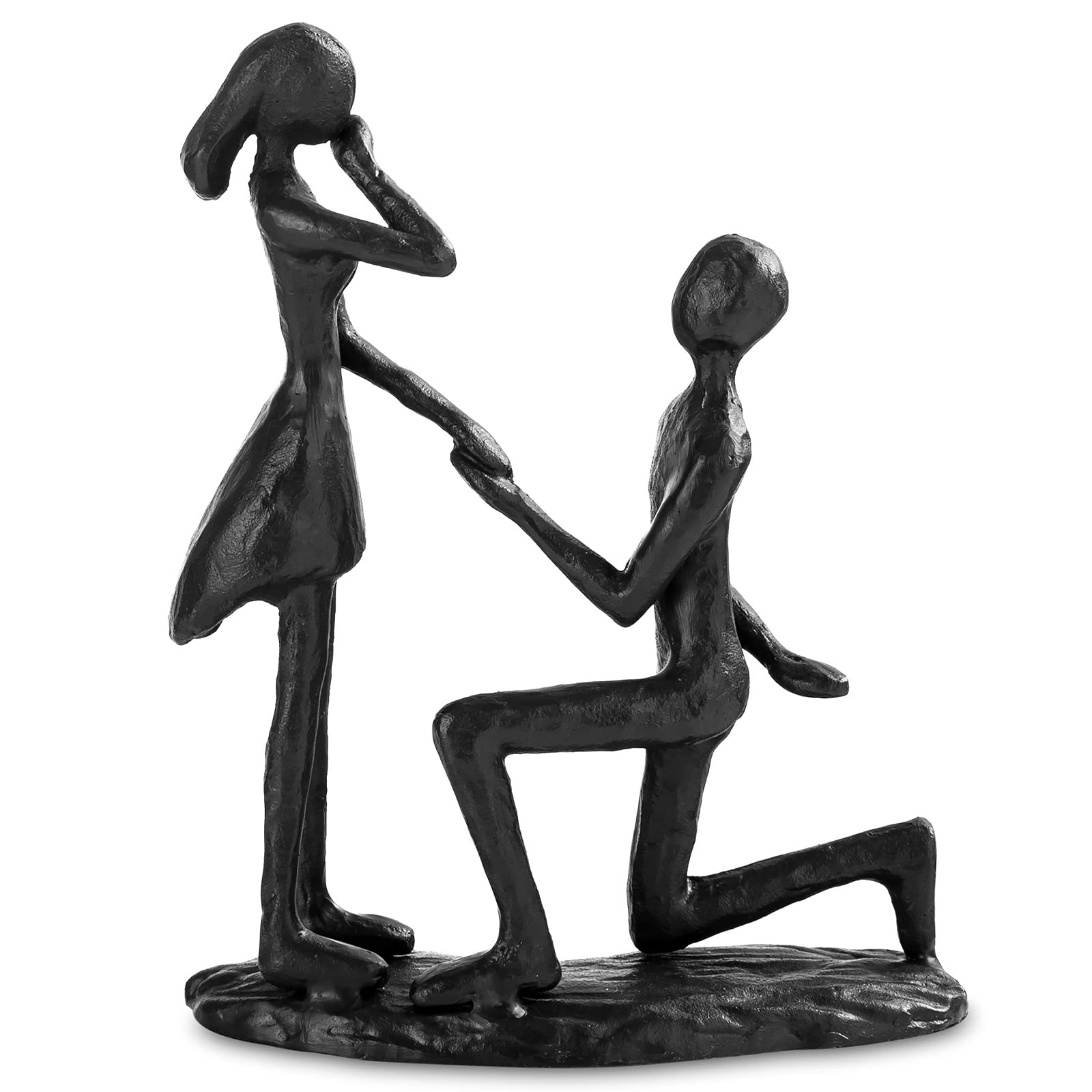 Sziqiqi Iron Sculpture for Couple Handcraft Statue Gift for Wedding Anniversary Decorative Modern Sculptures Proposal Gifts Orna