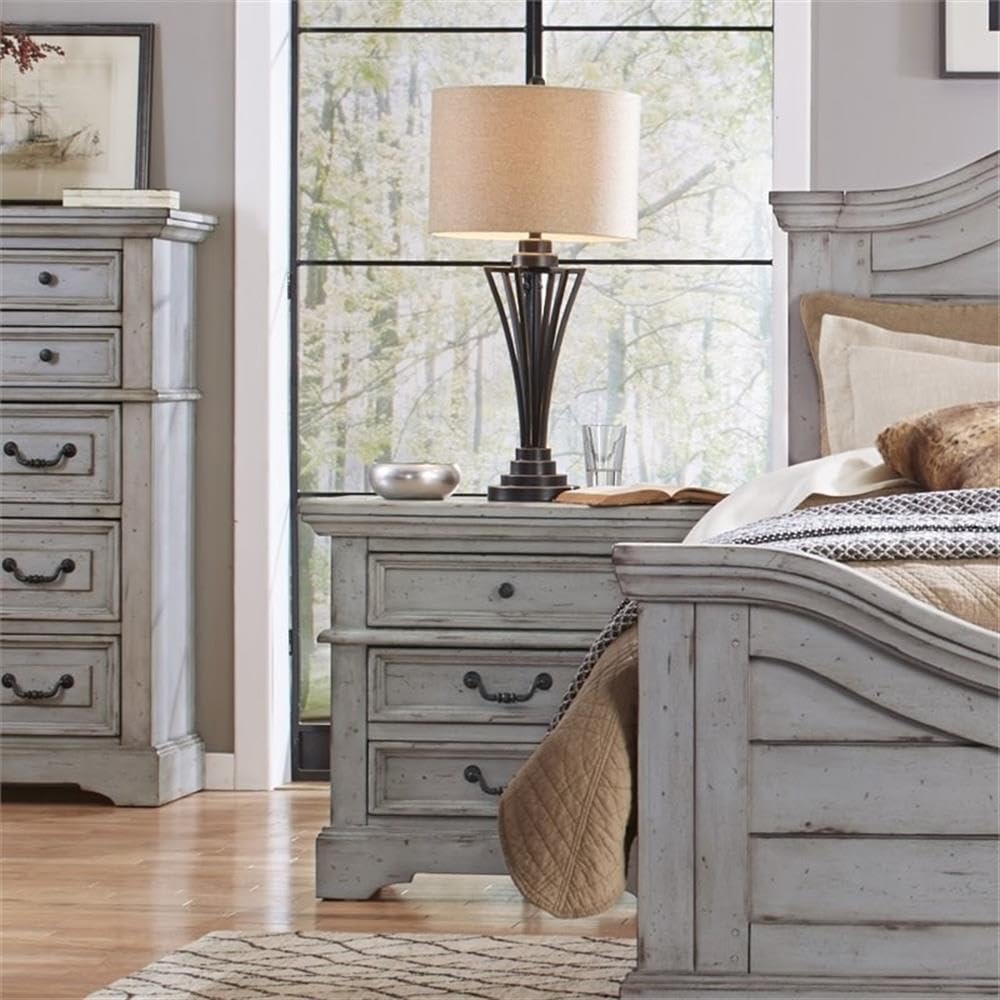 American Woodcrafters Stonebrook Nightstand, 1, Antique Grey