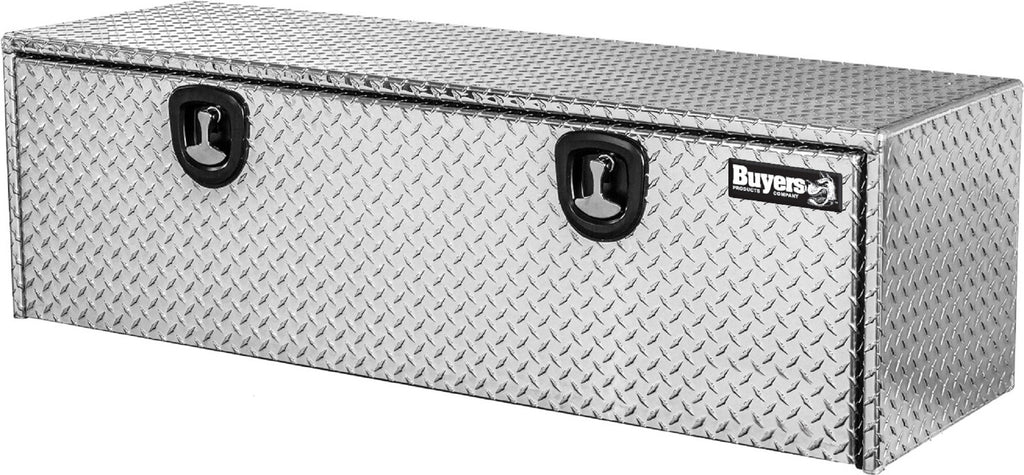 Buyers Products 1705145 Diamond Tread Aluminum Underbody Truck Tool Box W/Compression Latch, 24 X 24 X 60 Inch, Made In The Usa,