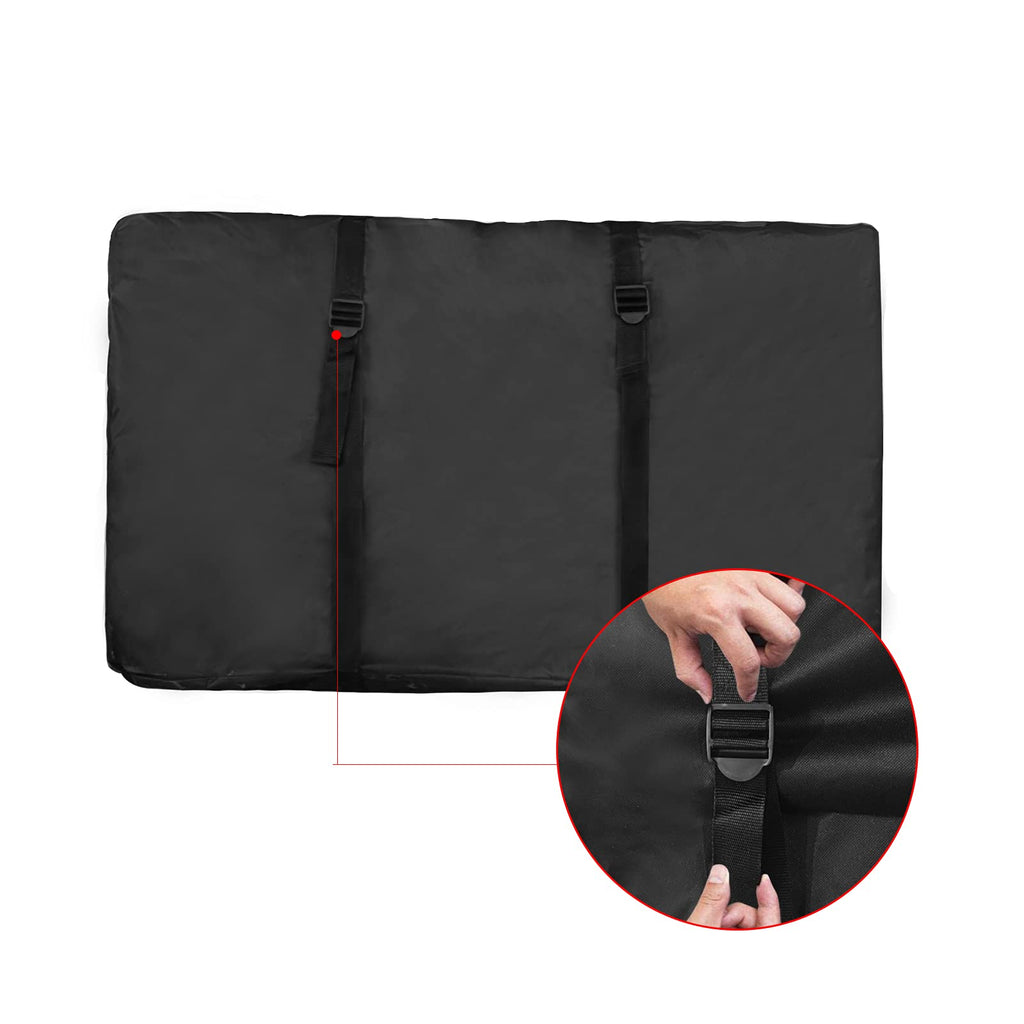 Uranshin Extra Large Heavy Duty Black Chair Storage Bag for Zero Gravity & Folding Lounge Chairs - 600D with Zippers (43 L x 11 W x 29 H)