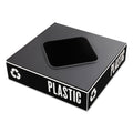 Safco - Public Square Recycling Containers Lids 15 1/4 X 15 1/4 X 2 Black Product Category: Breakroom And Janitorial/Recycling R