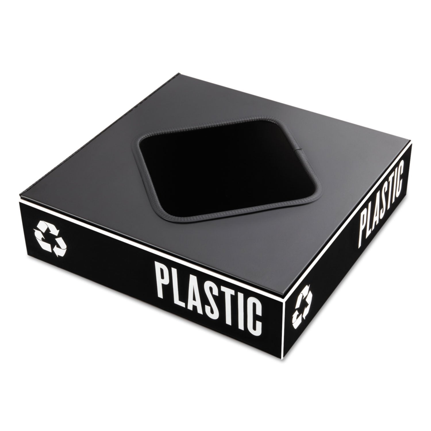 Safco - Public Square Recycling Containers Lids 15 1/4 X 15 1/4 X 2 Black Product Category: Breakroom And Janitorial/Recycling R