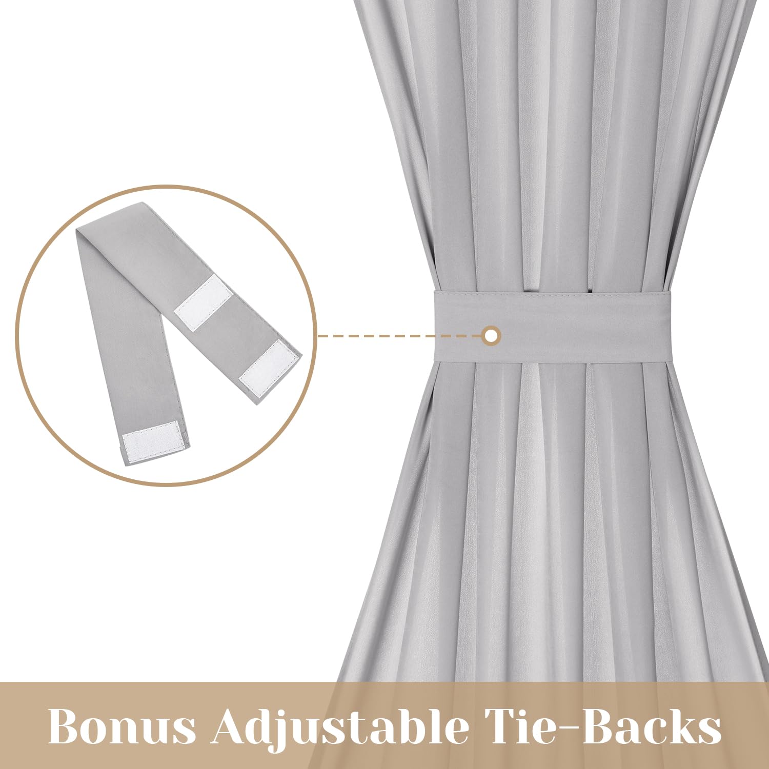 Homeideas Non-See-Through Sidelight Curtains For Front Door 2 Panels, Privacy Semi Sheer French Door Window Curtains, Rod Pocket