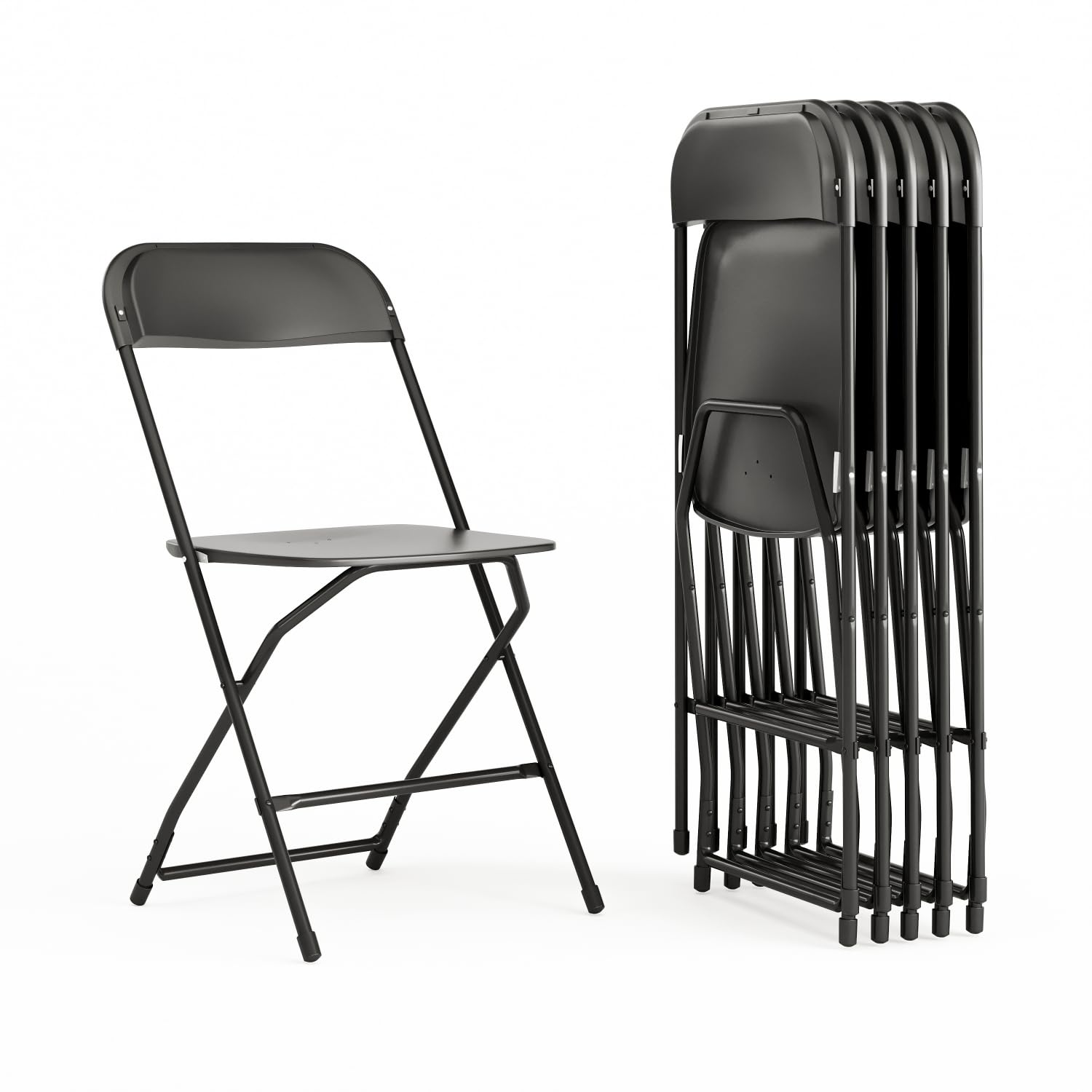 Flash Furniture Hercules Series Plastic Folding Chairs for Parties and Weddings, Stackable Commercial Event Seats with 650-lb. S