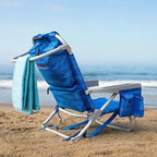 Tommy Bahama 2022 Backpack Beach Chair - 5-Position, Insulated Cooler, Towel Bar, Sailfish and Palms, 4D x 24W x 27H