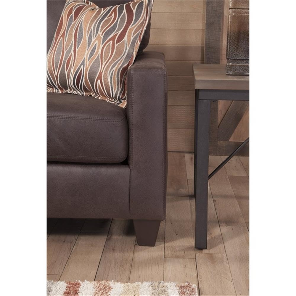 American Furniture Classics Square Arm Loveseat Sofas, Brown