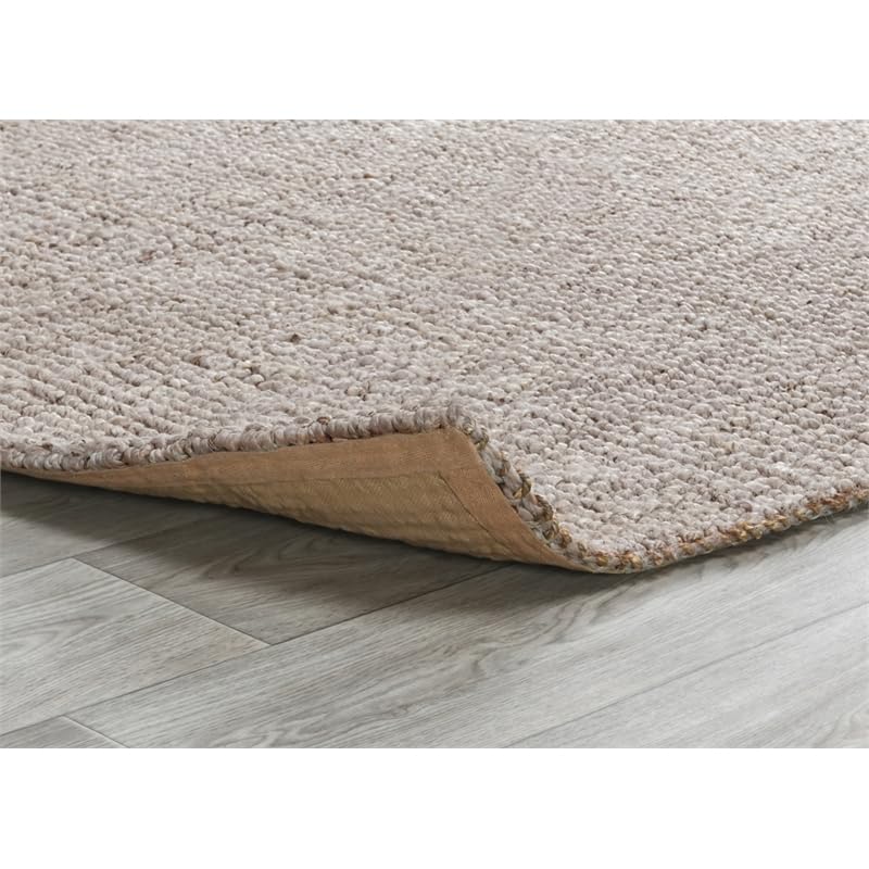 Kosas Home Anello 60 X 96 Jute Fabric & Seagrass Area Rug In Oatmeal Beige
