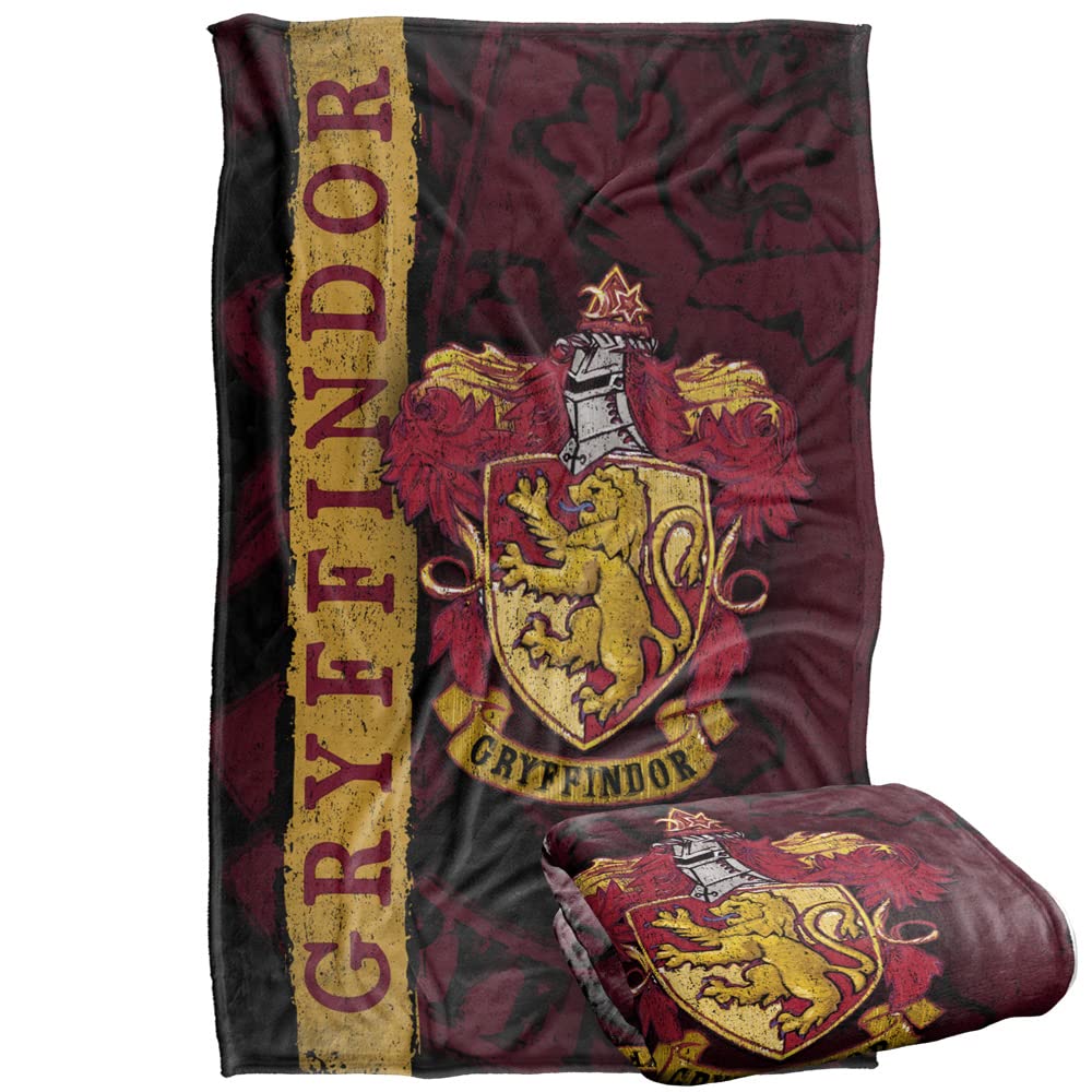 Harry Potter Blanket, 36'X58' Harry Potter House Crest Gryffindor Silky Touch Super Soft Throw Blanket