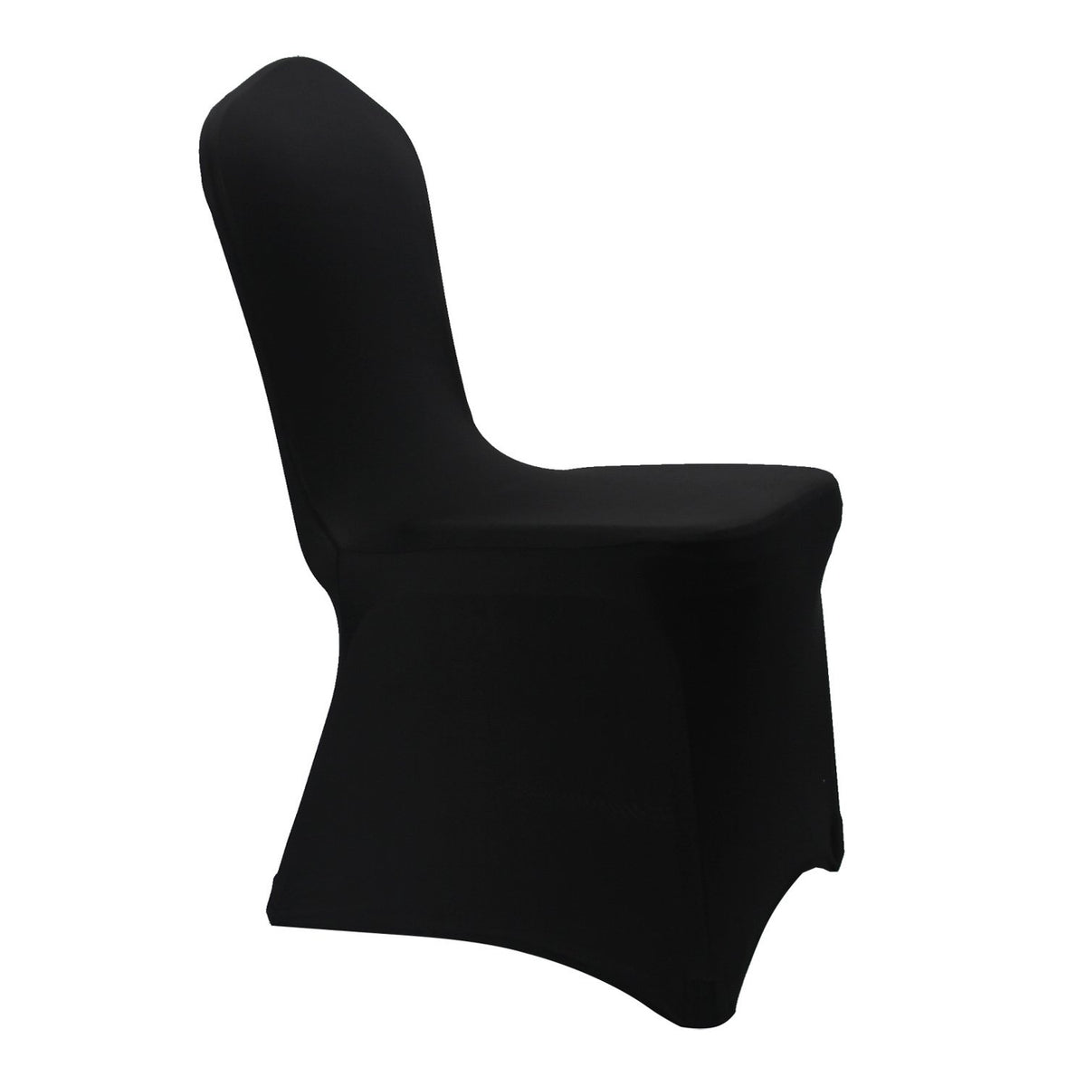 Welmatch Black Stretch Spandex Chair Covers Wedding - 50 Pcs Banquet Events Party Universal Dining Decoration Scuba Elastic Chai