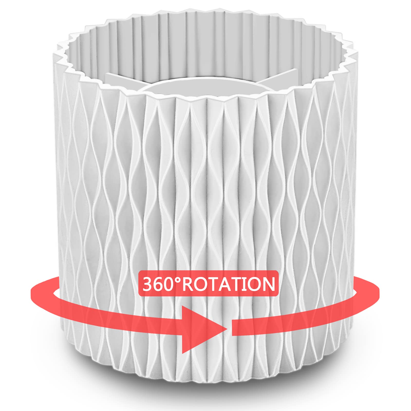 Ycrojbk Pen Pencil Holder, 360-Degree Rotation Pencil Holder For Home & Office, Multi-Functional 5 Compartments Large Desktop St